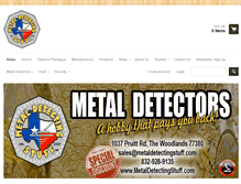 Tablet Screenshot of metaldetectingstuff.com